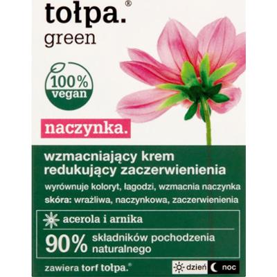 TOŁPA GREEN Wzmacniający krem redukujący zaczerwienienia dzień/noc, acerola i arnika, Vegan, 50 ml