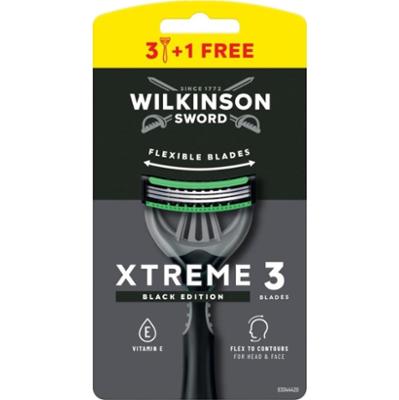 Wilkinson Sword Xtreme 3 Black Edition maszynka do golenia 4 sztuki