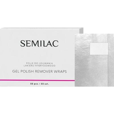 Semilac Folie do usuwania lakieru hybrydowego Remover Wraps 50 szt