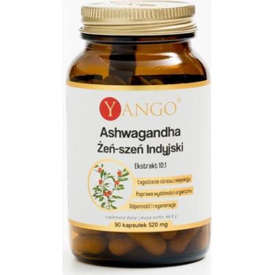 Yango Ashwagandha Żeń-szeń Indyjski ekstrakt 10:1 90 kapsułek