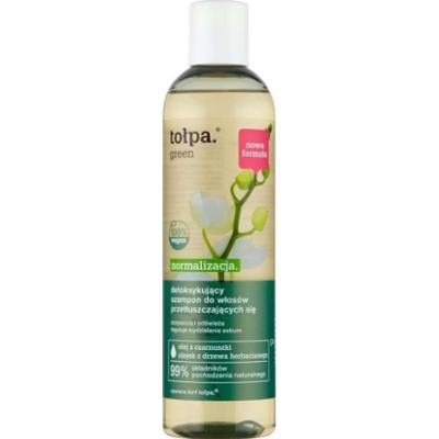 TOŁPA GREEN Normalizujący detoksykujący szampon do włosów przetłuszczających się, czarnuszka i drzewo herbaciane, Vegan, 300 ml