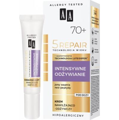 AA krem pod oczy nawilżająco-odżywczy Technologia Wieku 5 Repair 70+ Intensywne Odżywianie 15 ml