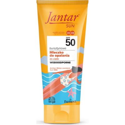 Jantar Sun SPF50 Bursztynowe wodoodporne mleczko do opalania 200 ml