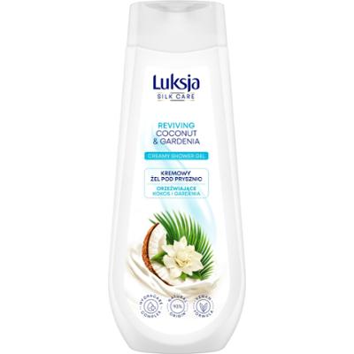 Luksja Silk Care Kremowy żel pod prysznic orzeźwiające kokos i gardenia 500 ml