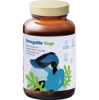 HealthLabs OmegaMe Vege kwasy tłuszczowe Omega 3 DHA z alg morskich z witaminą D3 60 szt