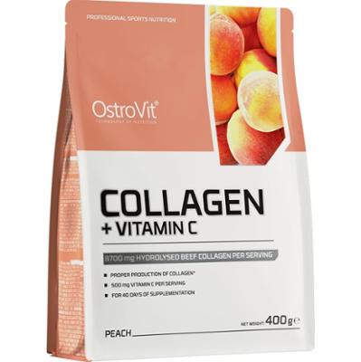 OstroVit Collagen + Vitamin C kolagen 400 g peach