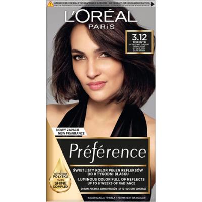 L'Oréal Paris Préférence Farba do włosów intensywny chłodny ciemny brąz 3.12 Toronto
