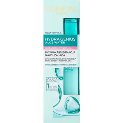 L'Oreal Paris Hydra Genius Aloe Water Płynna pielęgnacja nawilżająca skóra sucha i wrażliwa 70 ml