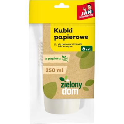 JAN NIEZBĘDNY kubki papierowe 250 ml 6 sztuk