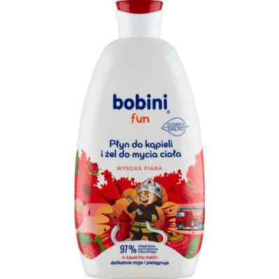 Bobini Fun Płyn do kąpieli i żel do mycia ciała o zapachu malin 500 ml