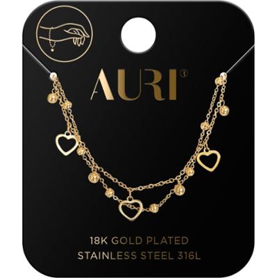 Auri Bransoletka Podwojna Serca I Kulki