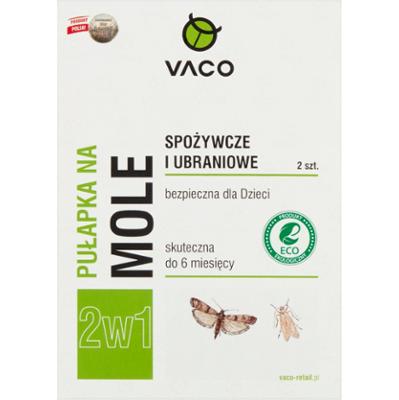 Vaco 2w1 Pułapka na mole spożywcze i ubraniowe 2 sztuki
