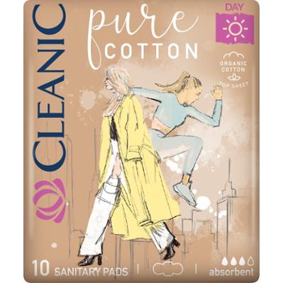 Cleanic Pure Cotton Podpaski na dzień 10 sztuk