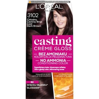 L'Oréal Paris Casting Crème Gloss Farba do włosów 3102 chłodny ciemny brąz