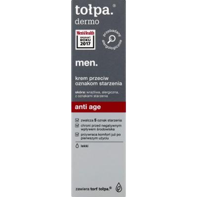 TOŁPA DERMO MEN Krem przeciw oznakom starzenia, anti age, skóra wrażliwa i alergiczna. 40+ 40 ml