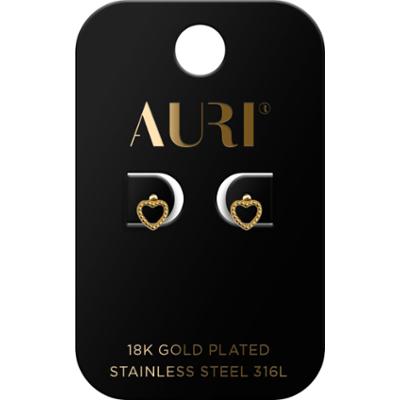 Auri Kolczyki Sztyfty Serca Plecionka