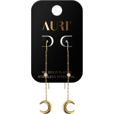 Auri Kolczyki Wiszace Połksiezyc/Cyrkon