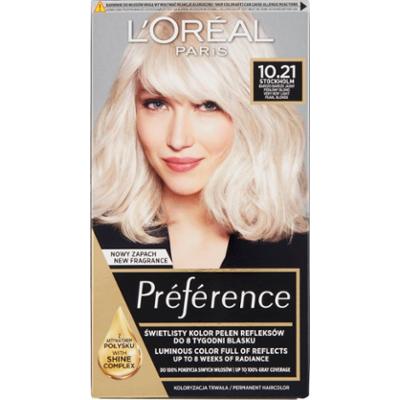 L'Oréal Paris Préférence Farba do włosów bardzo jasny perłowy blond 10.21 Stockholm