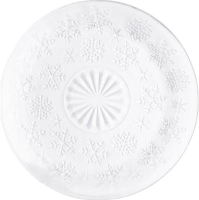 Altom Design Śnieżynki talerz szklany deserowy 1 sztuka