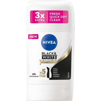 Nivea Black & White Silky Smooth Antyperspirant w sztyfcie 50 ml