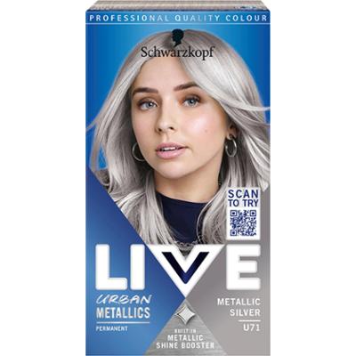 Schwarzkopf Live Urban Metallics farba do włosów U71 Metallic Silver