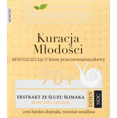 Bielenda Kuracja Młodości 70+ Rewitalizujący krem przeciwzmarszczkowy na dzień noc 50 ml
