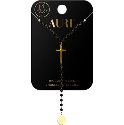 Auri Naszyjnik Koralikowy Czarny