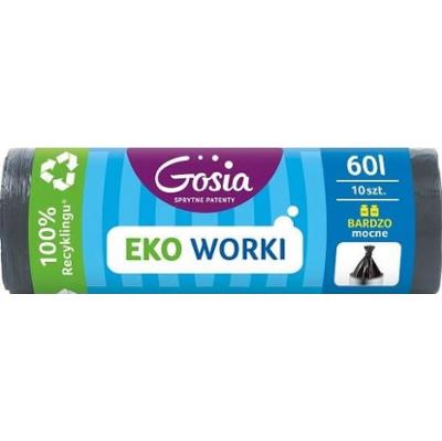 Gosia Worki LDPE Mocne Grafitowe 60L (10 szt.)