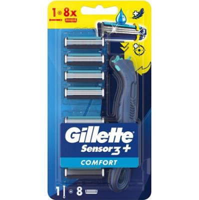 Gillette Sensor 3+ Comfort Maszynka do golenia 1 rączka + 8 wkładów