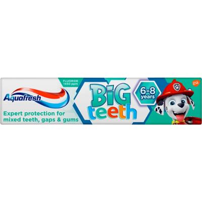 Aquafresh Big Teeth Pasta do zębów z fluorkiem 6-8 lat 50 ml