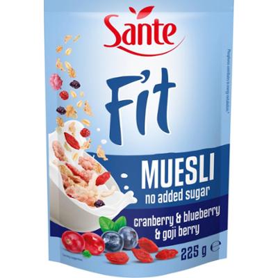 Sante Fit Musli bez dodatku cukru żurawina & borówka jagody goji 225 g