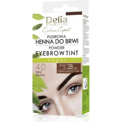 Delia Cosmetics Eyebrow Expert Pudrowa henna do brwi 4.0 brązowy 4 g