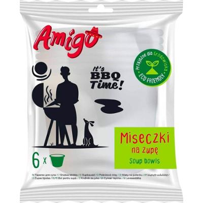 Amigo jednorazowe papierowe miski zupa eco 6szt