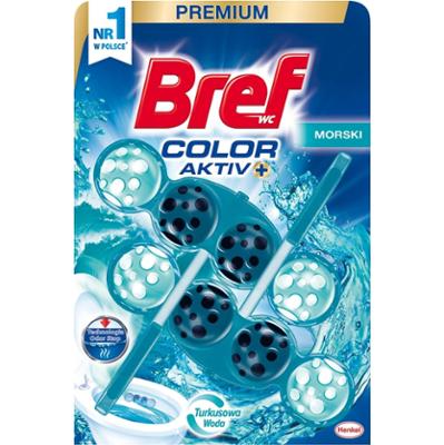 Bref WC Color Aktiv+ Zawieszka myjąco-zapachowa do muszli morski 2 x 50 g