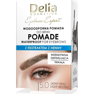 Delia Eyebrow Expert 5.0 Jasny Brąz wodoodporna pomada do brwi 7 g