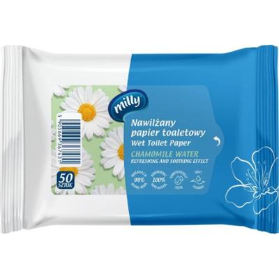 Milly Chamomile Water nawilżany papier toaletowy 50 sztuk
