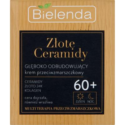 Bielenda Złote Ceramidy 60+ Głęboko odbudowujący krem przeciwzmarszczkowy na dzień noc 50 ml