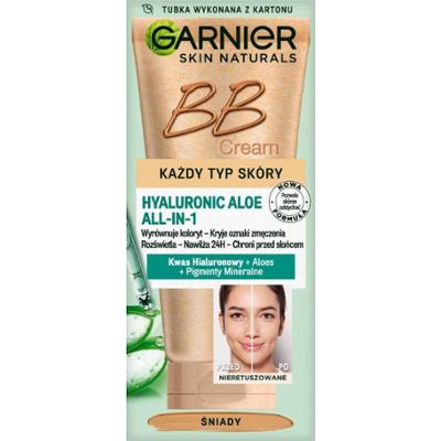 GARNIER Hyaluronic Aloe krem BB każdy typ skóry, śniady 50 ml