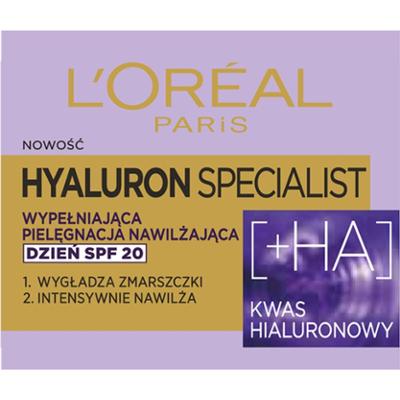 L'Oreal Paris Hyaluron Specialist Krem nawilżający na dzień z SPF 20 50 ml