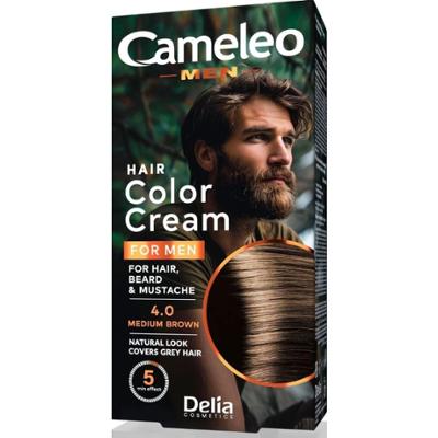 Cameleo MEN 4.0 Medium Brown – farba do włosów dla mężczyzn, 30 ml