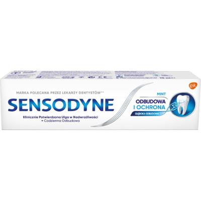 Sensodyne Mint Odbudowa i Ochrona Wyrób medyczny pasta do zębów z fluorkiem 75 ml