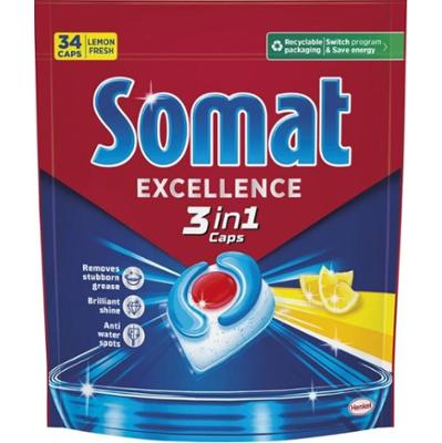 Somat 3In1 Lemon kapsułki do zmywarki 34 sztuki