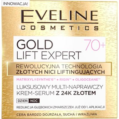 GOLD LIFT EXPERT Luksusowy multi-naprawczy krem-serum z 24k złotem 70+