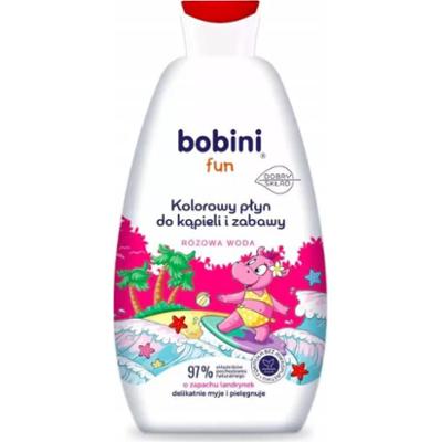 BOBINI FUN Kolorowy płyn do kąpieli i zabawy Różowa woda 500ml