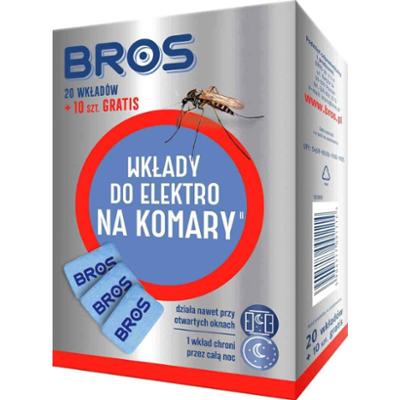 Bros Wkłady Do Elektro Na Komary 20 Szt+10 Szt Gratis