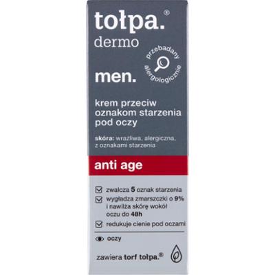 TOŁPA DERMO MEN Krem regenerujący pod oczy, anti age, skóra wrażliwa i alergiczna,10 ml