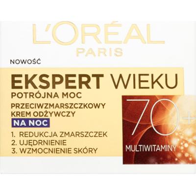 L'Oreal Paris Ekspert Wieku 70+ Przeciwzmarszczkowy krem odżywczy na noc 50 ml