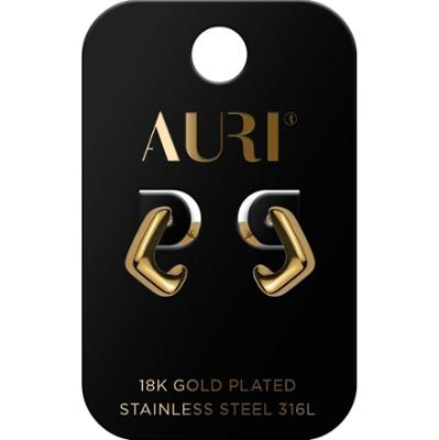 Auri kolczyki małe prostokąty półotwarte 2 sztuki