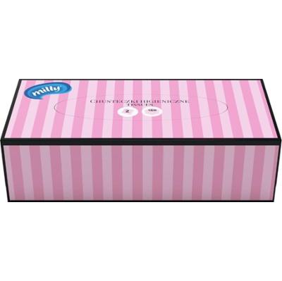 Milly chusteczki higieniczne w pudełku, 2 warstwowe, paseczki 150szt.