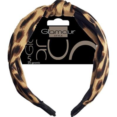Glamour Opaska Beżowa Panterka Z Węzłem